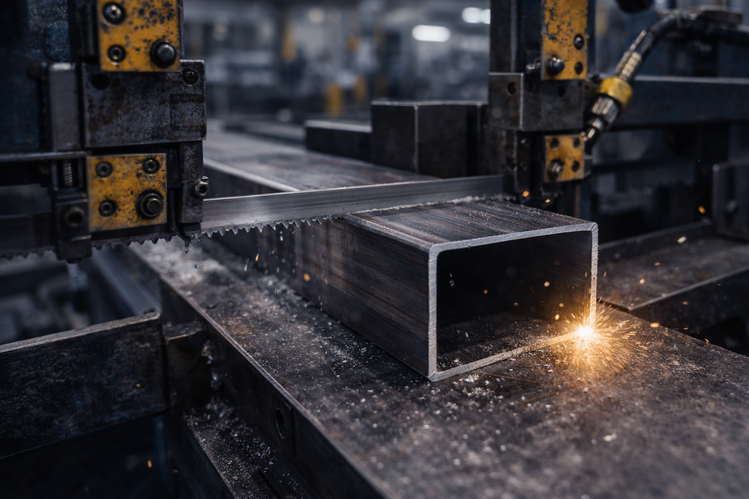 Резка лентопильным станком