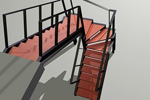 Круговая лестница из швеллера